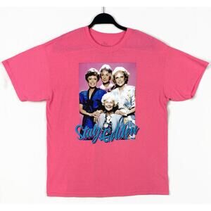 The Golden Girls T-Shirt Women's Large 42-44 Stay Golden Pink Short Sleeve